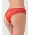 MILENA SLIP PLUS SIZE LACE AND TULLE-RED