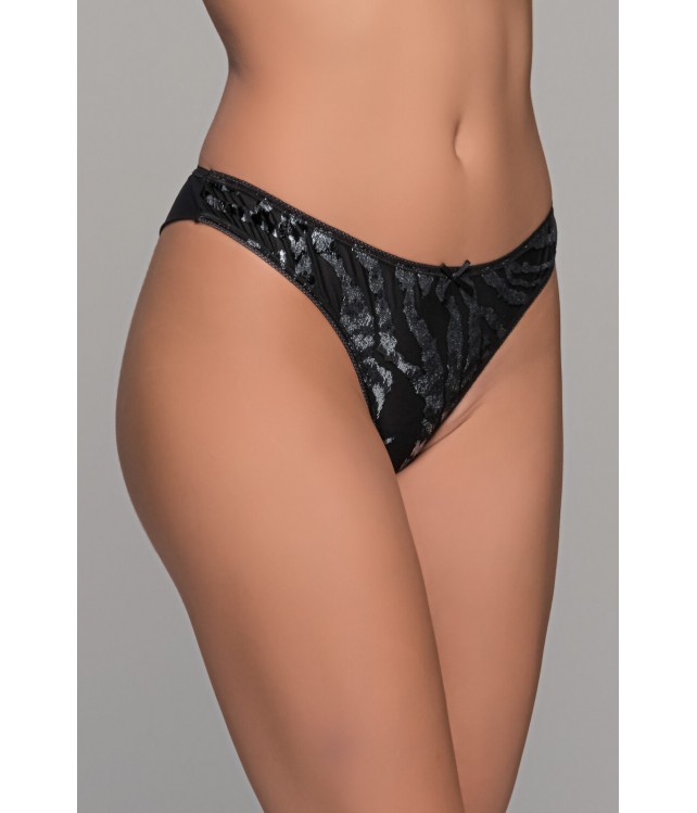 MILENA BRAZILIAN SLIP ΤΟΥΛΙ ΚΑΙ ΒΕΛΟΥΔΟ ΑΣΗΜΟΤΥΠΙΑ / ΜΑΥΡΟ-ΑΣΗΜΙ