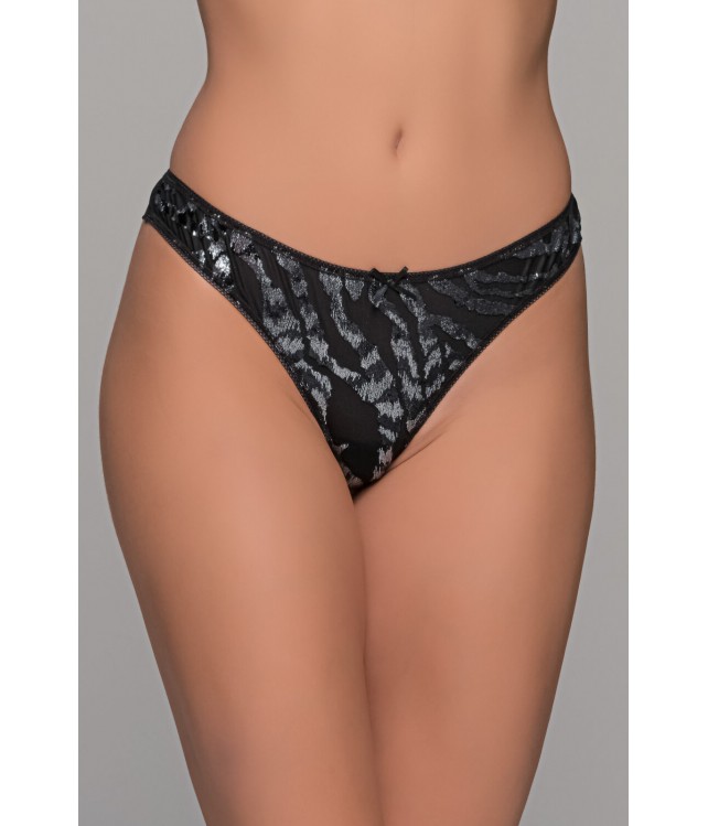 MILENA BRAZILIAN SLIP ΤΟΥΛΙ ΚΑΙ ΒΕΛΟΥΔΟ ΑΣΗΜΟΤΥΠΙΑ / ΜΑΥΡΟ-ΑΣΗΜΙ