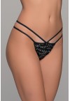 STRING TULLE WITH VELVET/ BLACK-SILVER