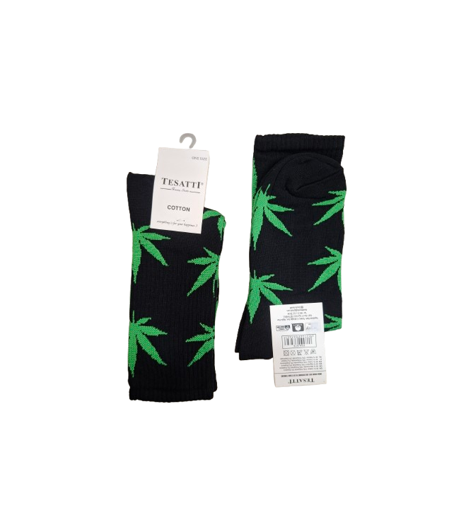COSMOS MENS COTTON SOCKS  - MARIJUANA