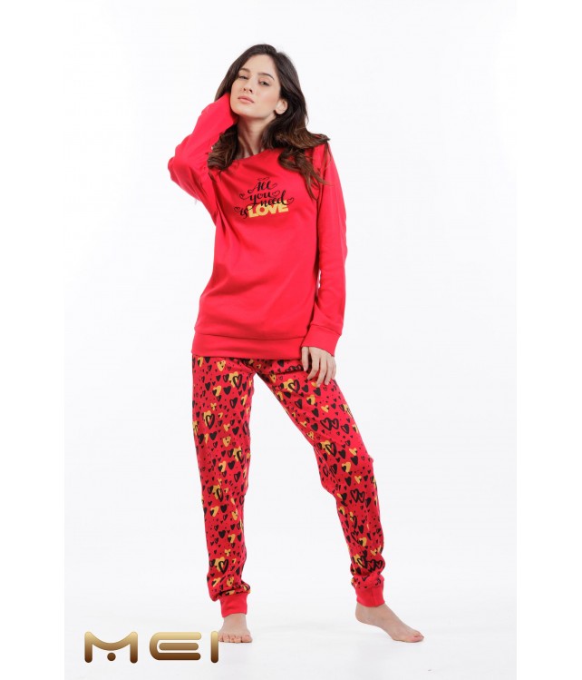 MEI WOMEN'S COTTON PAJAMAS/ LOVE