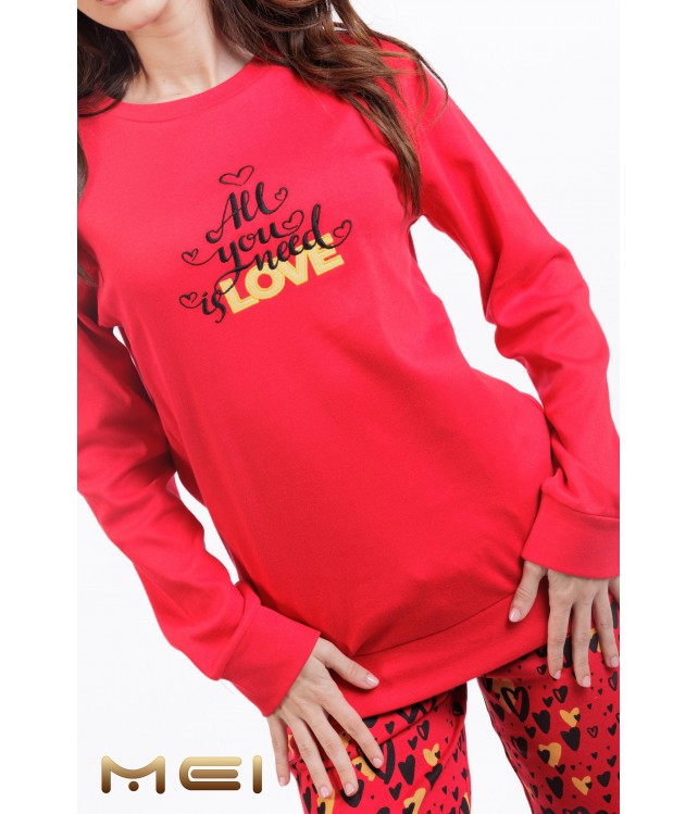 MEI WOMEN'S COTTON PAJAMAS/ LOVE