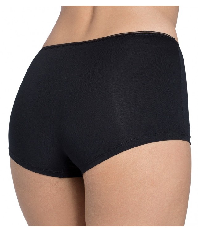 SLOGGI WOMENS BOXER FEEL SENSATIONAL SHORT 02- BLACK