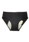 WOMEN'S COTTON PERIOD PANTIES – RIBBED LEAK-PROOF BRIEFS  COMPOSITION: 95% COTTON – 5% ELASTANE