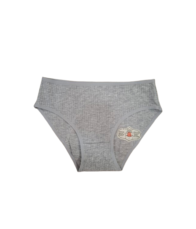 WOMEN'S COTTON PERIOD PANTIES – RIBBED LEAK-PROOF BRIEFS  COMPOSITION: 95% COTTON – 5% ELASTANE