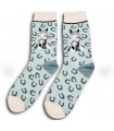 WOMEN'S SOCKS WITH HORSE & HORSE SHOES DESIGN – MINT