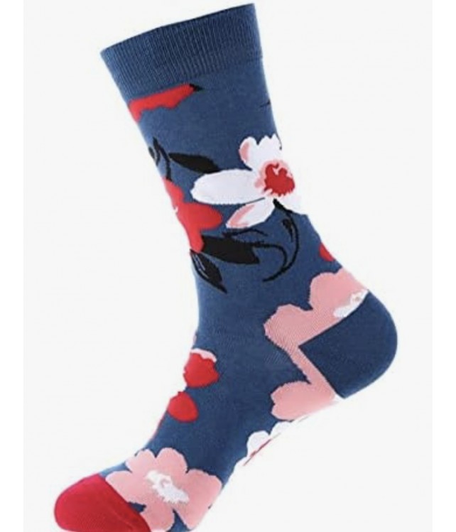 MODERN FLOWER & FLORAL DESIGN COTTON SOCKS