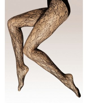 WOMEN'S GATTA YASMINE 09 MESH TIGHTS WITH STYLISH PATTERN-BLACK