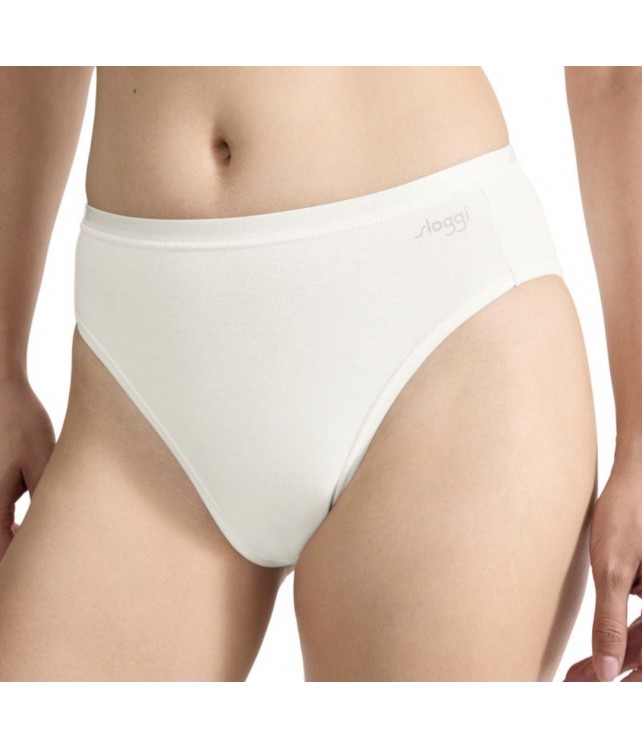 WOMEN'S SLOGGI GO DAILY COTTON TAI BRIEFS (3-PACK) CREAM