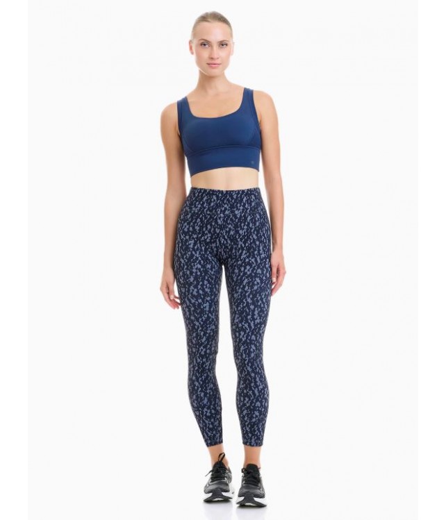 WOMEN'S HIGH-WAISTED SPORT LEGGINGS WALK W921-6 BLUE