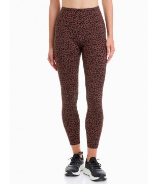 WOMEN'S HIGH-WAISTED SPORT LEGGINGS WALK - LEOPARD