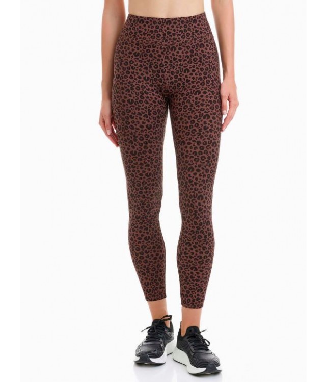 WOMEN'S HIGH-WAISTED SPORT LEGGINGS WALK - LEOPARD
