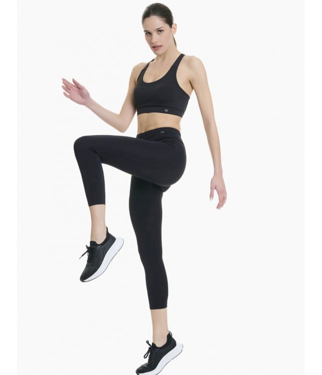 WOMEN'S SPORT LEGGINGS WALK HIGH SUPPORT 7/8 BLACK