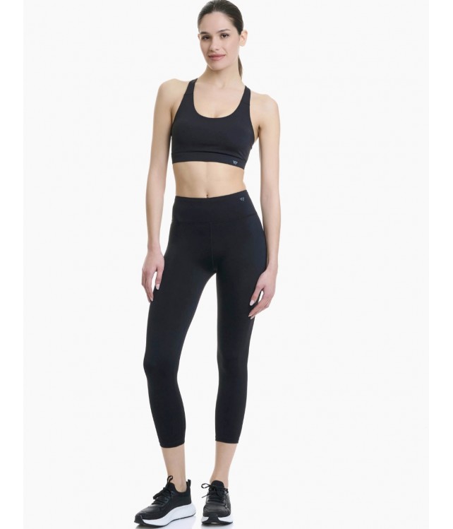 WOMEN'S SPORT LEGGINGS WALK HIGH SUPPORT 7/8 BLACK