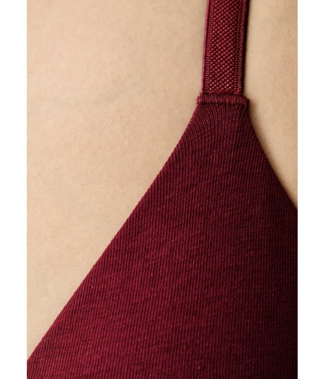 WOMEN'S TOMMY HILFIGER COTTON WIREFREE BRA/ BORDO