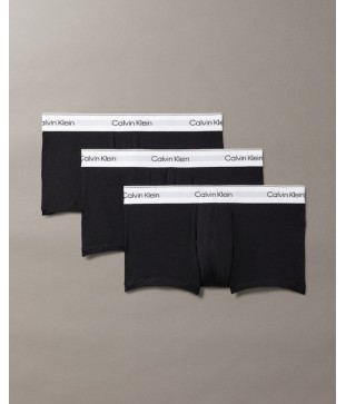 CALVIN KLEIN ΑΝΔΡΙΚΑ ΜΠΟΞΕΡΑΚΙΑ ΣΕΤ 3 ΤΕΜΑΧΙΩΝ LOW RISE TRUNKS BLACK