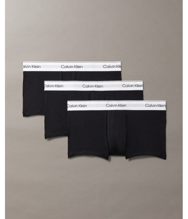 CALVIN KLEIN ΑΝΔΡΙΚΑ ΜΠΟΞΕΡΑΚΙΑ ΣΕΤ 3 ΤΕΜΑΧΙΩΝ LOW RISE TRUNKS BLACK