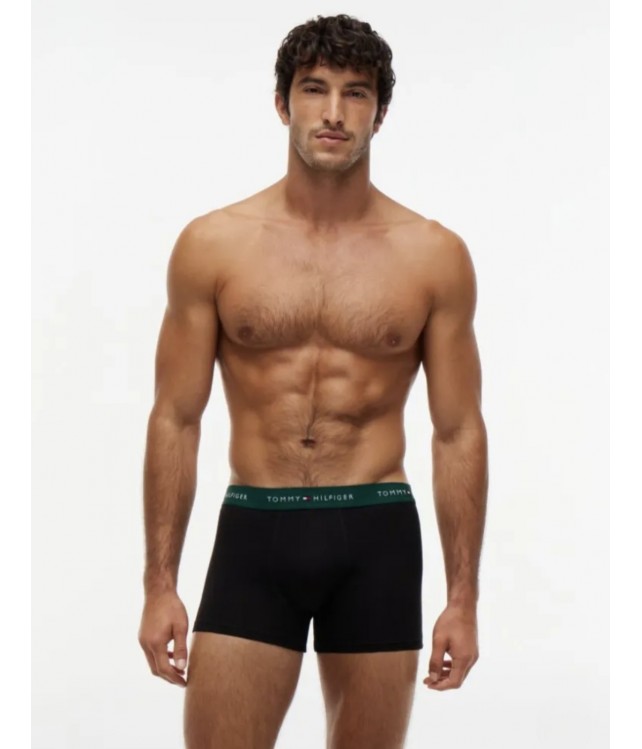 TOMMY HILFIGER MEN'S BOXER TRUNKS 3-PACK MULTICOLOR WAISTBAND
