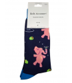 MEN'S NOVELTY SOCKS PINK ELEPHANT AND COCKTAIL