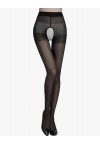 WOMEN'S CROTCHLESS TIGHTS BLACK 15 DEN