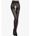 WOMEN'S CROTCHLESS TIGHTS BLACK 15 DEN