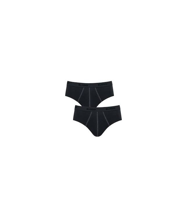 SLOGGI MENS 24/7 MIDI - 2 PER PACK - BLACK