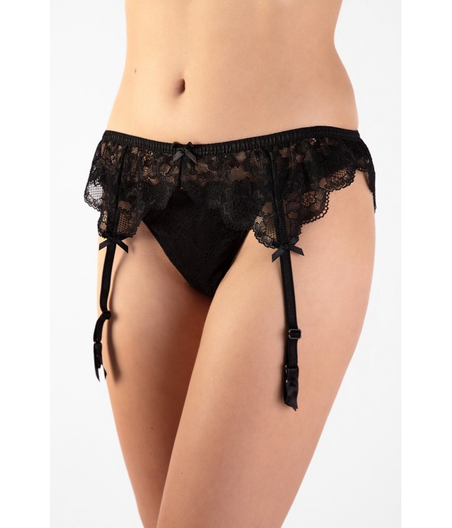 ELITE FORM GARTER BELT /  RED- BLACK