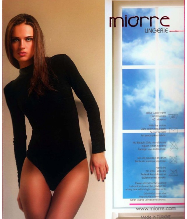 MIORRE WOMENS BODYSUIT ZIVANGO LONG SLEEVE/ BLACK