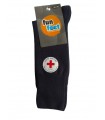FUN FEET MENS SOCKS w/ NO ELASTIC/BLUE - OLIVE-BROWN