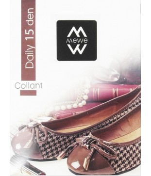 MEWE TIGHTS DAILY 15 DEN/FIME- GRAFIT-OFF BLACK