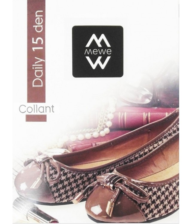 MEWE TIGHTS DAILY 15 DEN/FIME- GRAFIT-OFF BLACK
