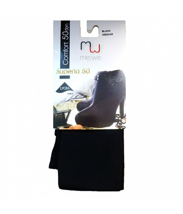 MEWE TIGHTS 50 DEN SUPERIA/BLACK - CARAMEL