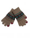 CHILDRENS KNITTED GLOVES/ BEIGE