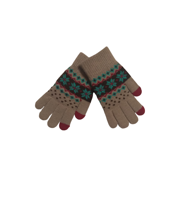 CHILDRENS KNITTED GLOVES/ BEIGE