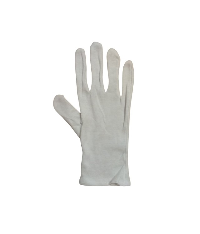 WOMENS COTTON GLOVES/ BLACK- WHITE