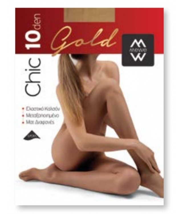 MEWE TIGHTS CHIC GOLD 10 DEN/CARAMEL