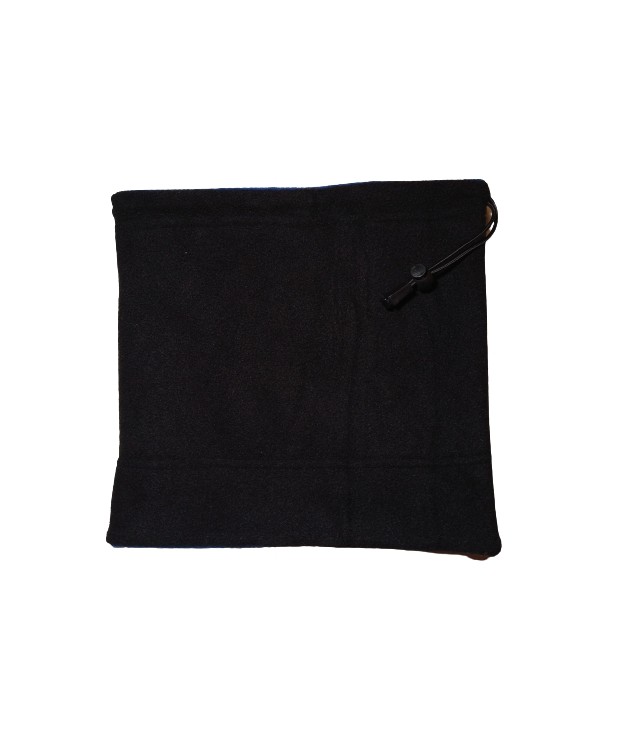 MENS NECK FLEECE DOUBLE FACE/BLACK- BLUE ELECTRIC