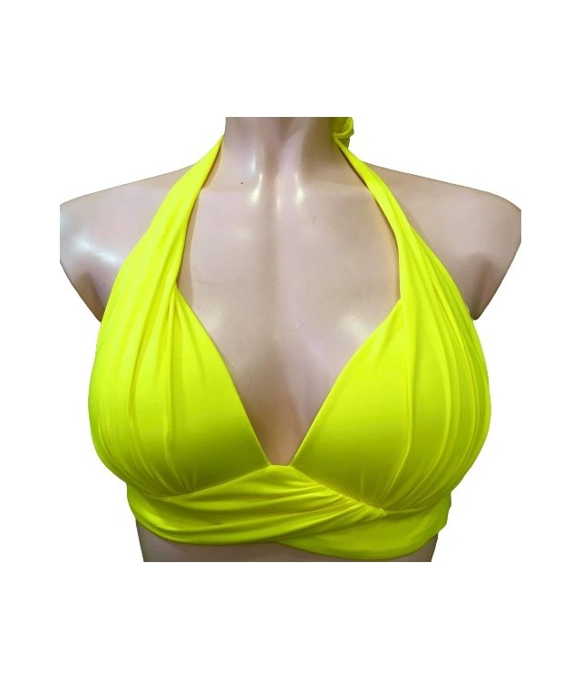 BLUEPOINT BIKINI TOP REINFORCED WITHOUT WIRE CUP B- YELLOW