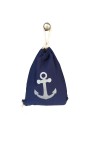 BAG TO BAG PURCHY BEACH BAG / DARK BLUE WITH ANCHOR DESIGN