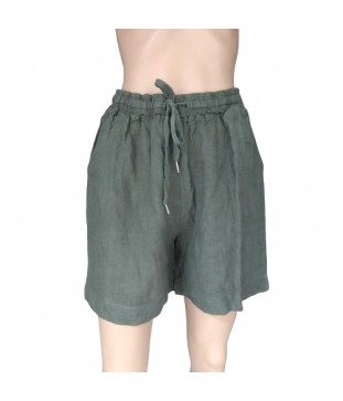 ΛΙΝΟ SHORTS HIGH WAIST/ ΛΑΔΙ