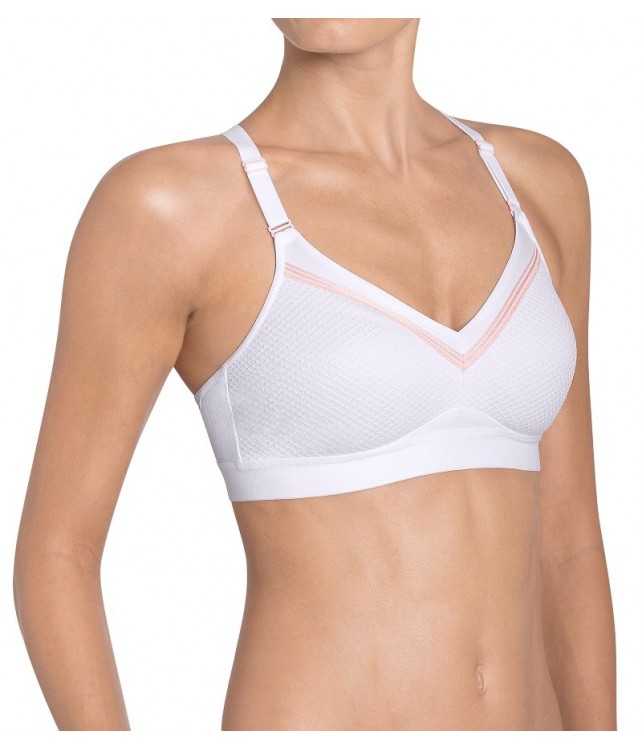 TRIUMPH TRIACTION FREE MOTION  N EX ATHLETIC BRA - WHITE