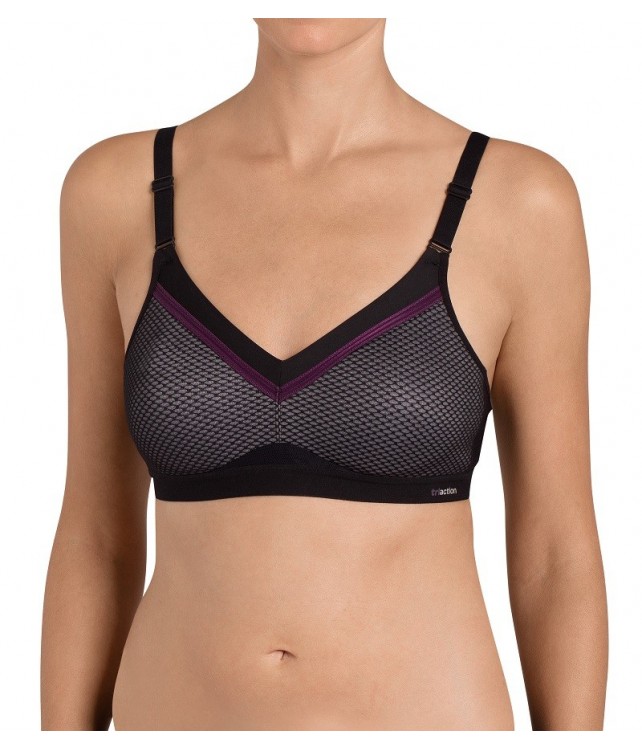 TRIUMPH TRIACTION FREE MOTION  N EX ATHLETIC BRA - BLACK