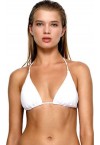 BLU4U BIKINI TOP - TRIANGLE CUP B/ WHITE