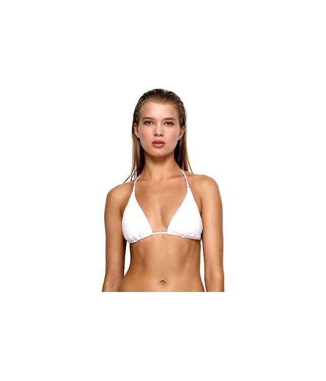 BLU4U BIKINI TOP - TRIANGLE CUP B/ WHITE