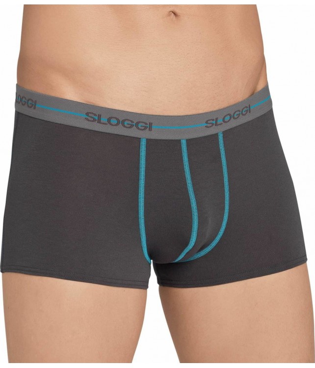 SLOGGI MENS BOXER HIPSTER START - 2 PER PACK -GREY/ CHARCOAL