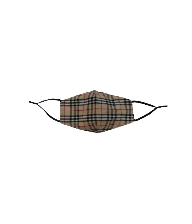 REUSABLE MASK FOR ADULTS-  BROWN CHECKERS