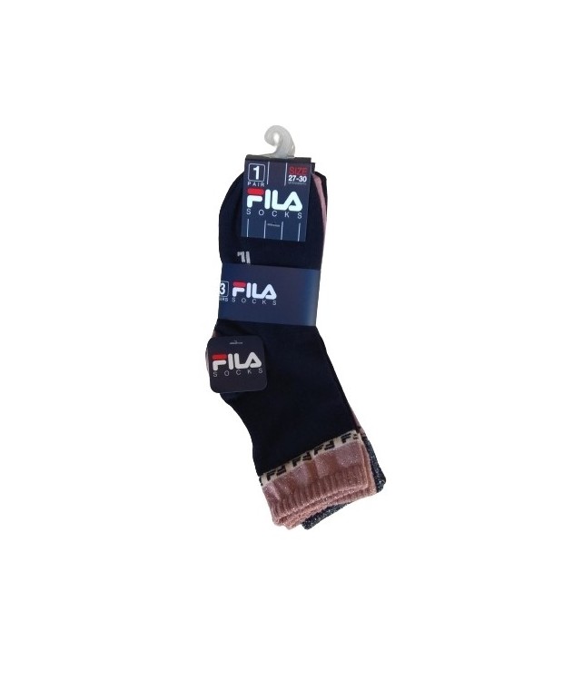 FILA KIDS SOCKS COTTON MIDI-DARK BLUE/ ROTTEN APPLE-SET OF 3
