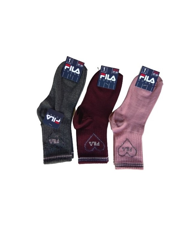 FILA KIDS SOCKS COTTON MIDI-/ ROTTEN APPLE/CHARCOAL/ BORDEAUX-SET OF 3