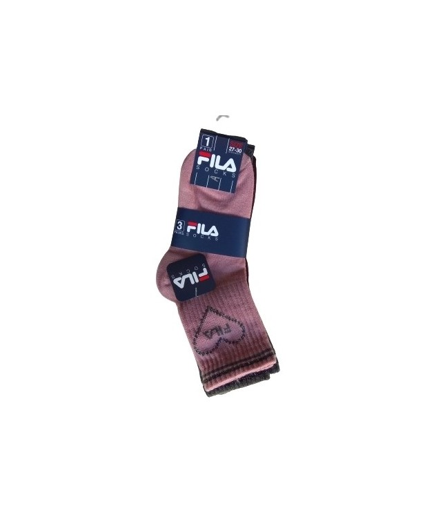 FILA KIDS SOCKS COTTON MIDI-/ ROTTEN APPLE/CHARCOAL/ BORDEAUX-SET OF 3